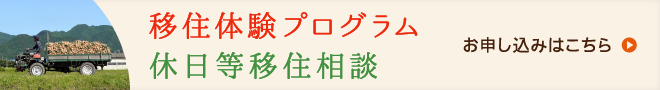 移住体験プログラム休日等移住相談